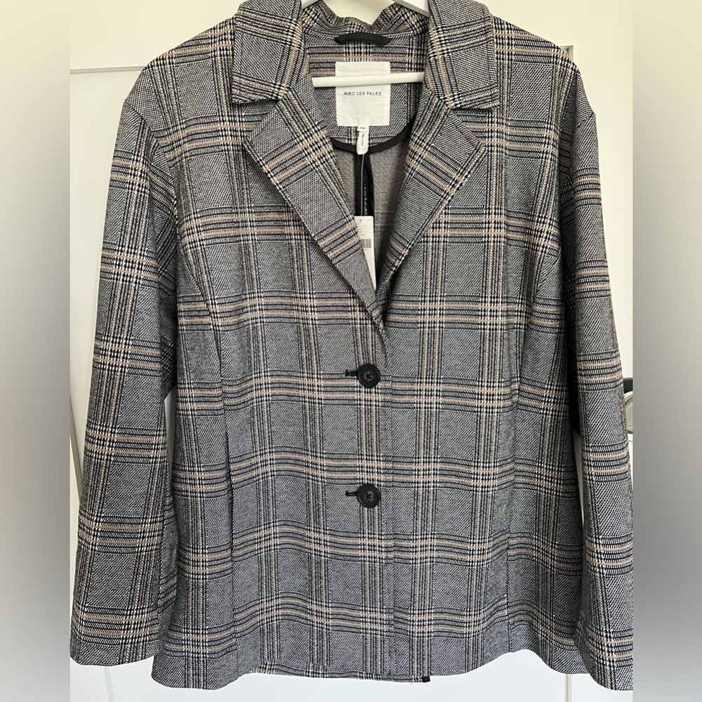 Avec Les Filles plaid blazer